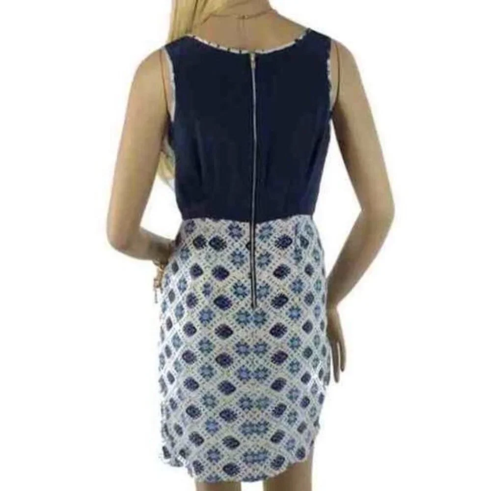 NWT Sachin & Babi Studded Silk Geometric Mini Sheath Wrap Dress | Y2K Coastal 6 - Picture 7 of 9